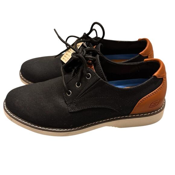 New Sketchers Parton Wilcon Low Laceup Dress Casual Men\'s Shoes Black Brown, 7 main image 8